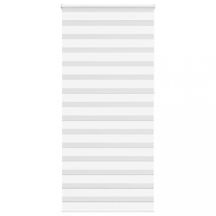 Jaluzea tip zebra alb lățime țesătură 100,9 cm poliester