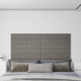 VidaXL Panouri de perete 12 buc. gri deschis 90x15 cm catifea 1,62 m&sup2;