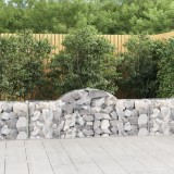 VidaXL Coș gabion arcuit 200x30x60/80 cm fier galvanizat