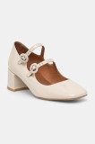 Jonak pantofi de piele DELOU VERNIS culoarea bej, cu toc drept, 3300198