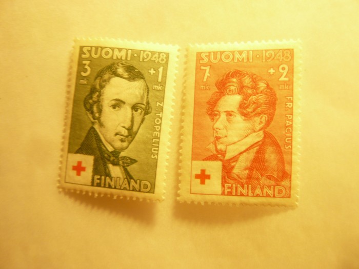 2 Timbre Finlanda 1948 Personalitati - Compozitori