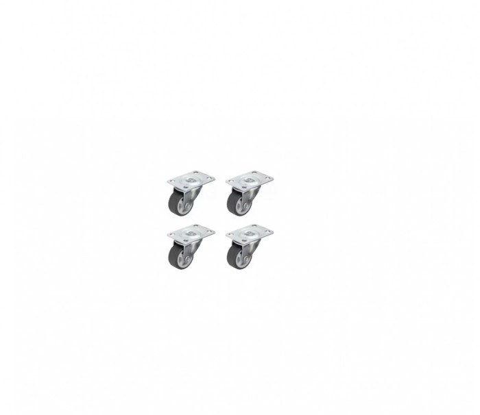 Set 4 roti pentru transportat mobila Parkside, incarcare maxima pe roata 10 kg