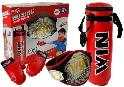 Set de box pentru copii, cu manusi si centura, LeanToys, 7122 foto