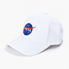 Alpha Industries șapcă de baseball din bumbac NASA Cap culoarea alb, cu imprimeu 186903.09-white