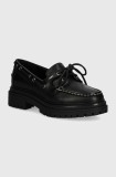 MICHAEL Michael Kors mocasini de piele Cameron femei, culoarea negru, cu platforma, 40T4CAFP1L 001