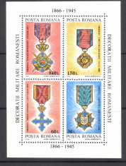 Decoratii militare 1994, neuzata, MNH, ROMANIA LP 1366 foto