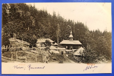 Schitul Sihlea (Sihla) - judetul Neamt 1900 clasica, circulata, timbru foto
