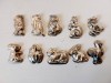 Lot 10 matrite vechi vintage forme metalice, animale, 5cm