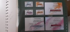 Tanzania-Transport,locomotive ,trenuri-serie completa si 3 colite-nestampilate MNH (T1)