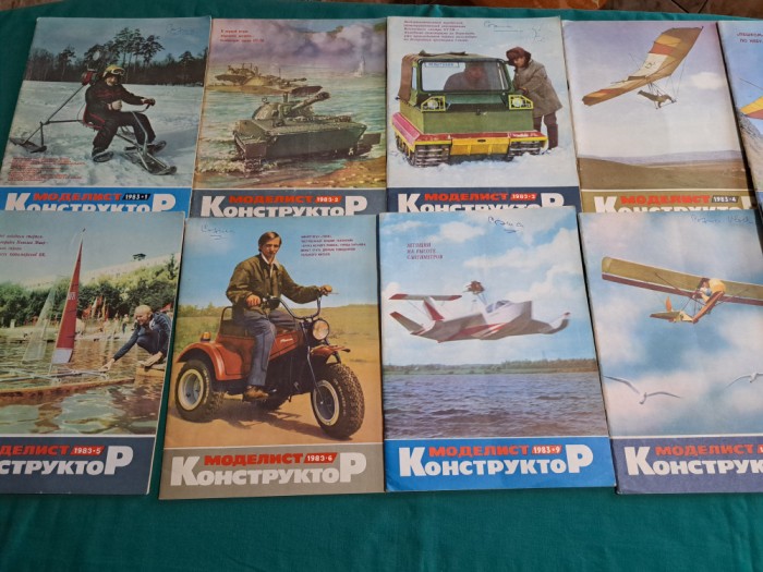 LOT 10 REVISTE MODELISM / MODELISTUL CONSTRUCTOR URSS /1983 *