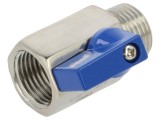 Supapă cu bilă Oțel AISI 316 PTFE 46mm PNEUMAT