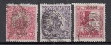 ROMANIA 1919 EMISIUNEA CLUJ TIMBRE DE BINEFACERE 1916/1917 SUPRATIPAR REGATUL ROMANIEI PTTFF SERIE STAMPILATA