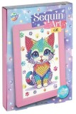 Set creativ DIY, Tablou cu paiete, pisicuta