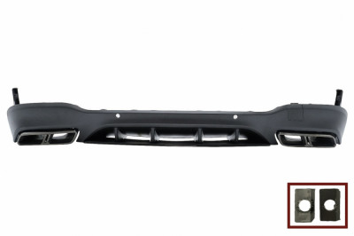 Difuzor Bara Spate cu Ornamente Negre compatibil cu Mercedes GLC X253 SUV (2015-07.2019) Night Package Design RDMBGLCX253ABB foto