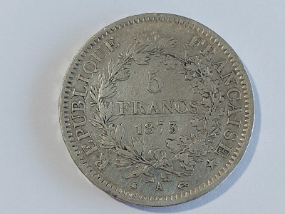 Moneda argint 5 franci 1873 A Franta(18007) foto