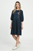 Rochie Medie Dama V264, bleumarin pictata - M, Eranthe