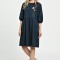 Rochie Medie Dama V264, bleumarin pictata - S