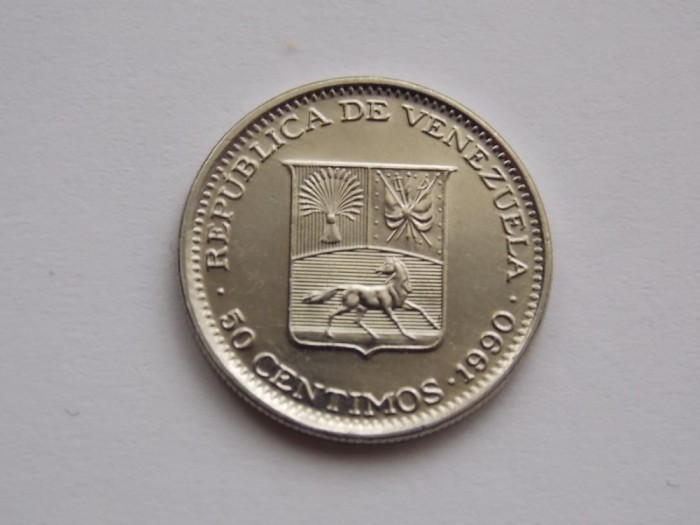 50 CENTIMOS 1990 VENEZUELA-UNC