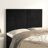 vidaXL Tăblii de pat, 4 buc, negru, 72x5x78/88 cm, catifea