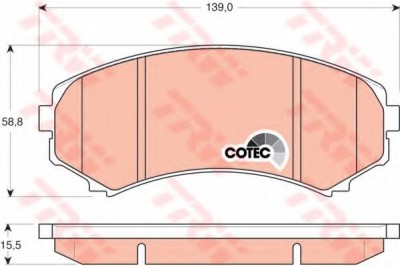Set placute frana,frana disc MITSUBISHI PAJERO IV (V8_W, V9_W) (2006 - 2016) TRW GDB3246 foto