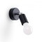 Lampă De Perete Fornes Negru Oțel 1 Bec Reflector Minimalist De Interior