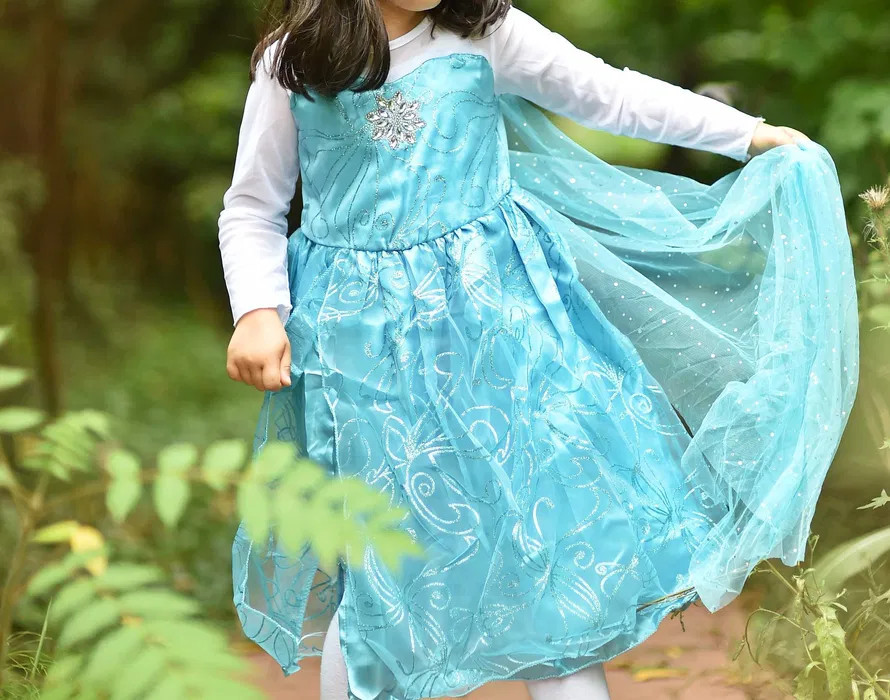 Rochie rochita printesa Elsa Frozen NOUA (cu eticheta) 2,3,4,5,6,7 ani, 2-3  ani, Turcoaz | Okazii.ro