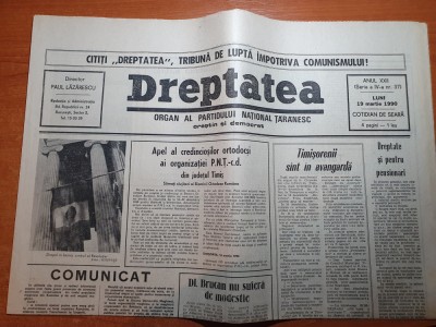 dreptatea 19 martie 1990-art.actuala conducere provizorie si minciunile gogonate foto