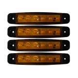 Lampa gabarit cu 6 LED-uri 12/24V set 4buc - Galben, Cridem