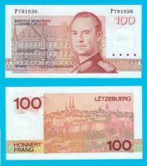 Luxemburg (p#58) 100 Francs 1993 UNC &#039;Marele Duce Jean&#039; serie: P7918xx
