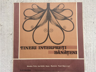 tineri interpreti banateni disc vinyl lp selectii muzica folclor EPE 01908 VG+ foto
