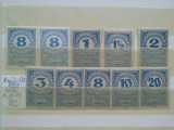 1920- Austria-Porto-Mi84-92-10 val.-MH, Nestampilat