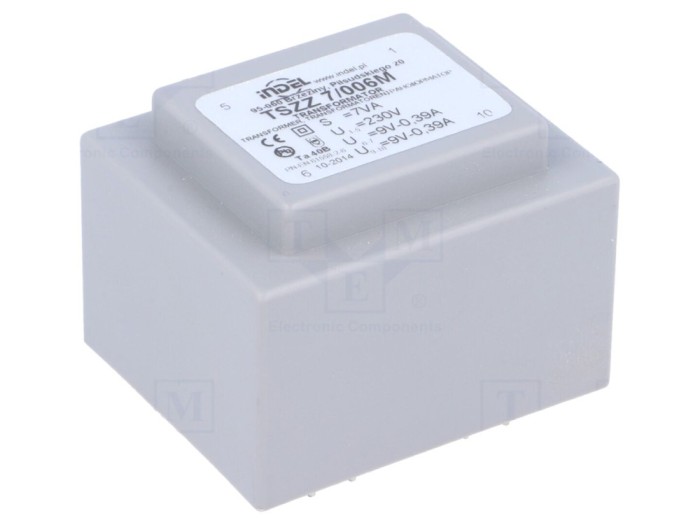 Transformator &Icirc;ncapsulat 7VA 230VAC 9V 9V PCB