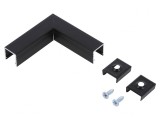 Conector 90&deg; Aluminiu Anodat Negru SMART10