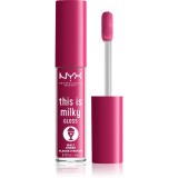 NYX Professional Makeup This is Milky Gloss Milkshakes lip gloss hidratant produs parfumat culoare 12 Malt Shake 4 ml