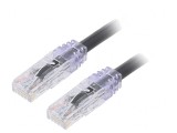 Patch cord TX6A 10Gig U/UTP Cat6a PVC Negru 0,5m