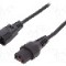 Cablu alimentare AC, 3m, 3 fire, culoare negru, IEC C13 mama, IEC C14 tata, IEC LOCK - IEC-PC1022