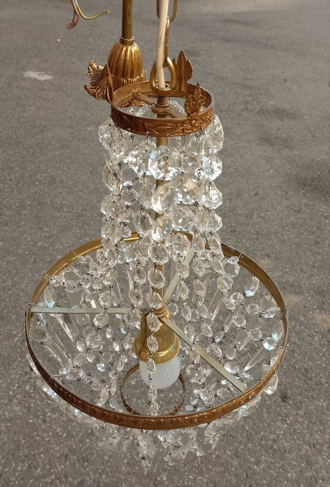 Boem candelabru in stil Victorian din cristal și bronz | Okazii.ro