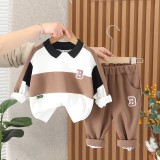 Cumpara ieftin Trening crem cu alb pentru baietei (Marime Disponibila: 18-24 luni)