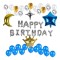 Set 37 piese pentru petreceri, baloane Party Go, folie, latex, multicolor