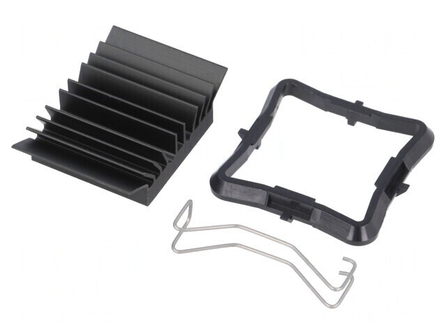 Radiator Extrudat cu Aripioare BGA Negru 25x25mm