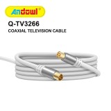 Cablu Coaxial TV, 2 metri, F Male to F Male