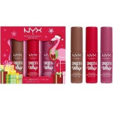 Set 3 Rujuri de buze lichide, NYX, Smooth Whip Matte Lip Trio, 3 x 4 ml