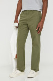 Levi&#039;s pantaloni de bumbac culoarea verde, drept