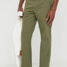 Levi's pantaloni de bumbac culoarea verde, drept