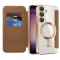 Husa MagSafe pentru Samsung Galaxy S23 S911, Techsuit, SmartMag Book, Maro