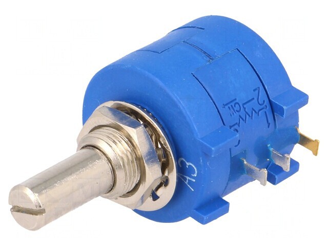 Potentiometru Axial Multitura 50k&Omega; 2W 6,35mm Linear