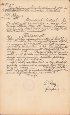 A2534N Semnătura olografă a fișpanului (prefectului) comitatului Torontal, Zombori R&amp;oacute;nay Jenő, 1894 foto