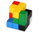 Cumpara ieftin Set de Logica cu cuburi din lemn Colorate tip Cubissimo , Gandire Spatiala si Matematica