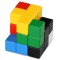 Set de Logica cu cuburi din lemn Colorate tip Cubissimo , Gandire Spatiala si Matematica