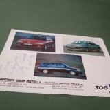 Cumpara ieftin PLIANT/BROSURA AUTO PEUGEOT 306